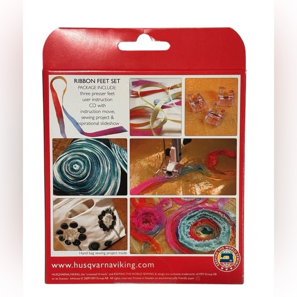 🆕 Husqvarna Viking Ribbon Feet Set 920-239-096 - Picture 2 of 3